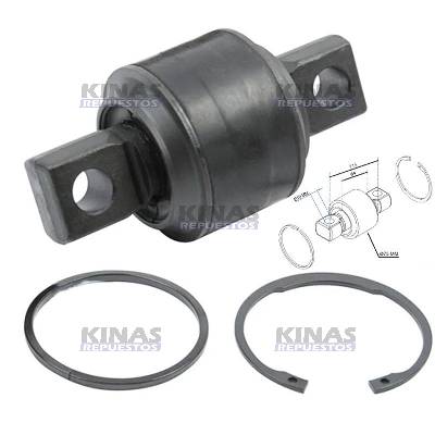 BUJE BRAZO TENSOR TRASERO EJE TANDEM SCANIA 113/124/S4/S5 75MM