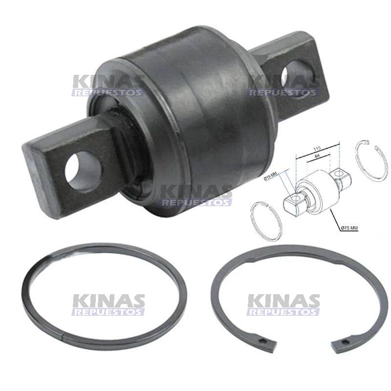 BUJE BRAZO TENSOR TRASERO EJE TANDEM SCANIA 113/124/S4/S5 75MM