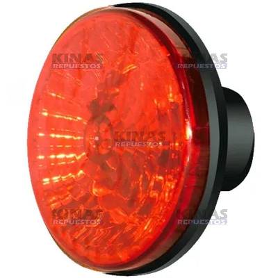 FARO SENALERA TRASERO CARRETA RANDON REDONDO 125MM ROJO (S/SOQUETE)