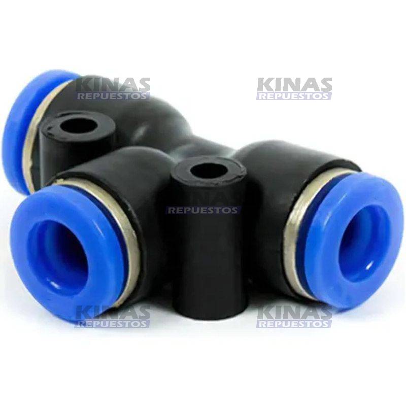 CONEXION RAPIDA TEE 8MM PLASTICO