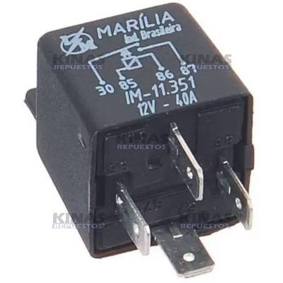 RELAY AUXILIAR UNIVERSAL 12V 4T 40AMP