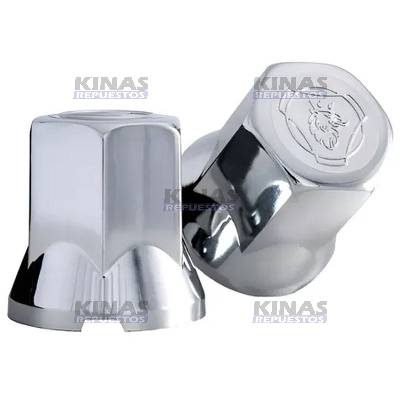 TAPA TUERCA RUEDA CROMADA SC 33MM C/LOGO