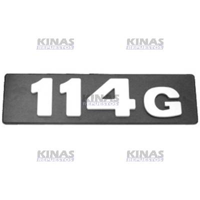 LETRERO EMBLEMA SCANIA 114/S4 (114G)