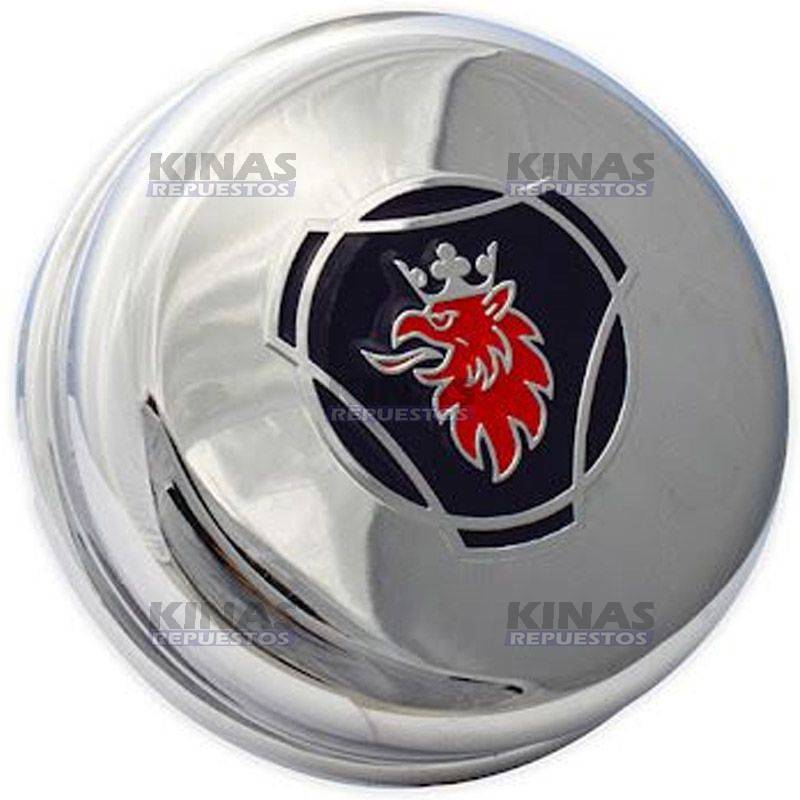 APLIQUE/TAPA CROMADO MAZA DELANTERA SCANIA P94/114/124/S4 (ADESIVADO)